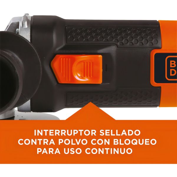 Miniamoladora Angular Black+decker G720n Color Naranja 820 w 220 v + Accesorio - Imagen 6