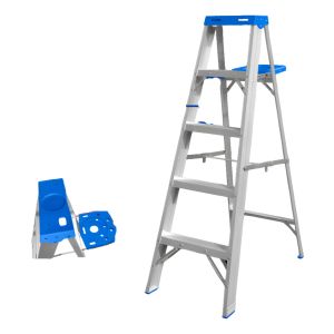 Escalera Pintor 5 Esc 150kg Con Bandeja Wadfow Wld4h05