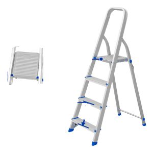 Escalera Familiar Aluminio 4 Escalones 120 Kg Wadfow Wld3h04