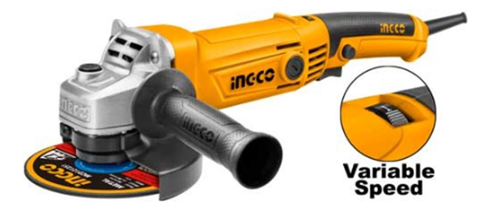 Amoladora Angular Velocidad Variable 1010w Esmeril Cortadora Color Amarillo - Imagen 7