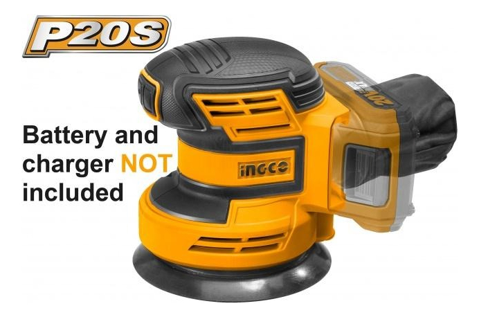 Lijadora Roto Orbital 20v Ingco 125mm Inalámbrica + Regalo ! - Imagen 4