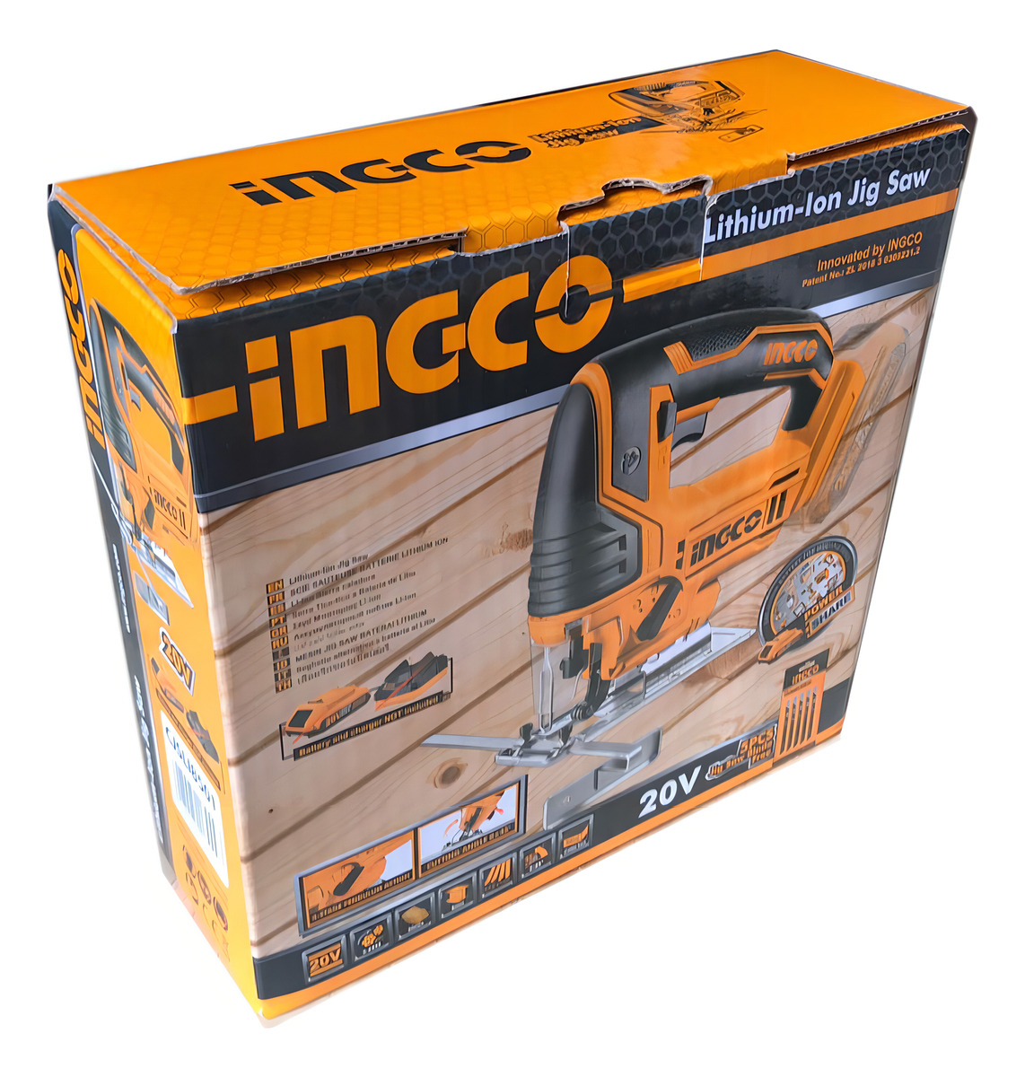 Sierra Caladora A Bateria 20v Litio +5 Hojas Ingco Cjsli8501 - Imagen 3