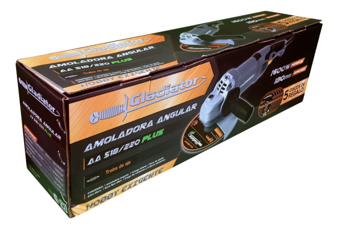 Amoladora Eléctrica 7 -aa518/220plus Con 5 Discos + Regalo - Imagen 4