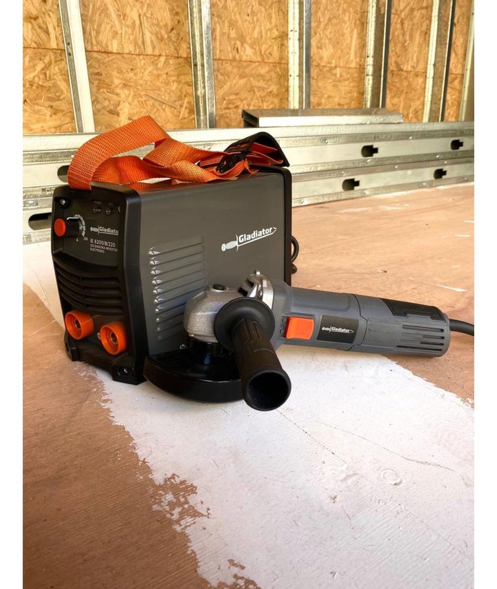 Soldadora 200amp + Amoladora + Máscara Soldar Gladiator Mara - Imagen 3