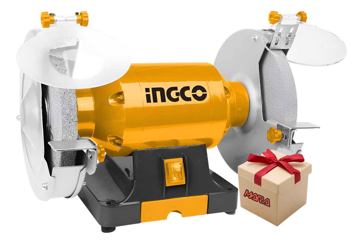 Ff Amoladora De Banco Ingco 8'' 350w 1/2hp Bg83502 + Regalo
