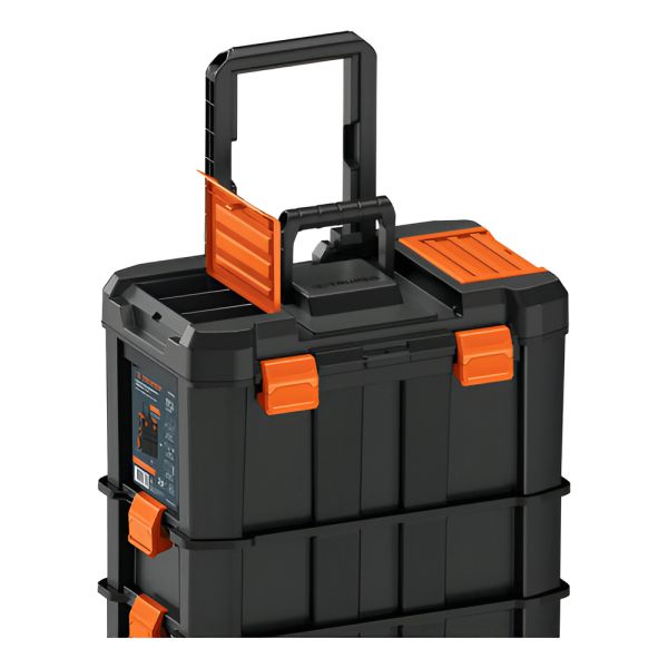 Caja Para Herramientas 19 X25 3 En 1 Desmontable Truper Chp-1925r Color Negro - Imagen 4