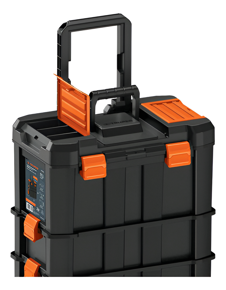 Caja Para Herramientas 19 X25 3 En 1 Desmontable Truper Chp-1925r Color Negro - Imagen 4