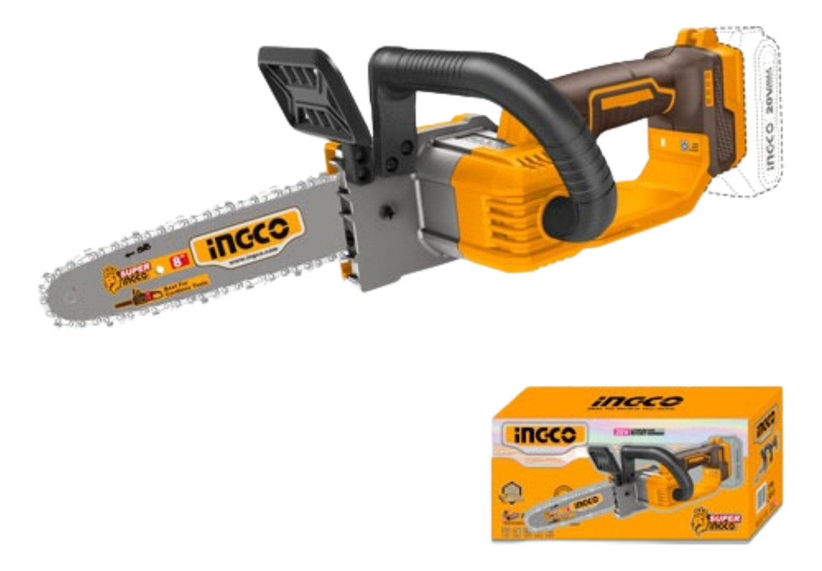 Motosierra 20v 8 PuLG Sin Bat /carg Ingco Cgsli2085 + Cadena - Imagen 3