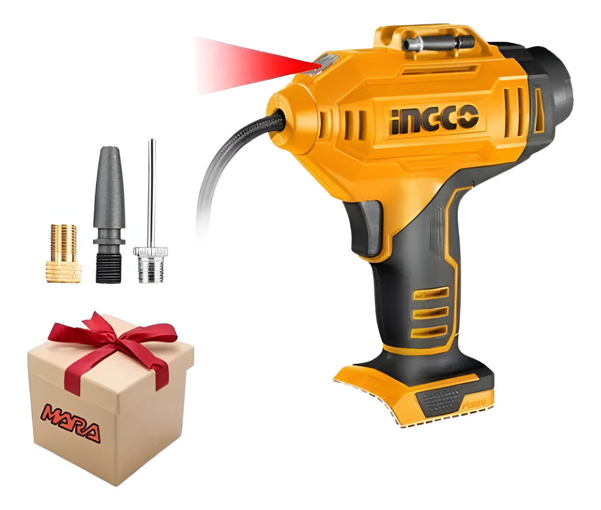 Inflador Compresor 20v P20s S/bat Ingco Cacli2018 + Regalo