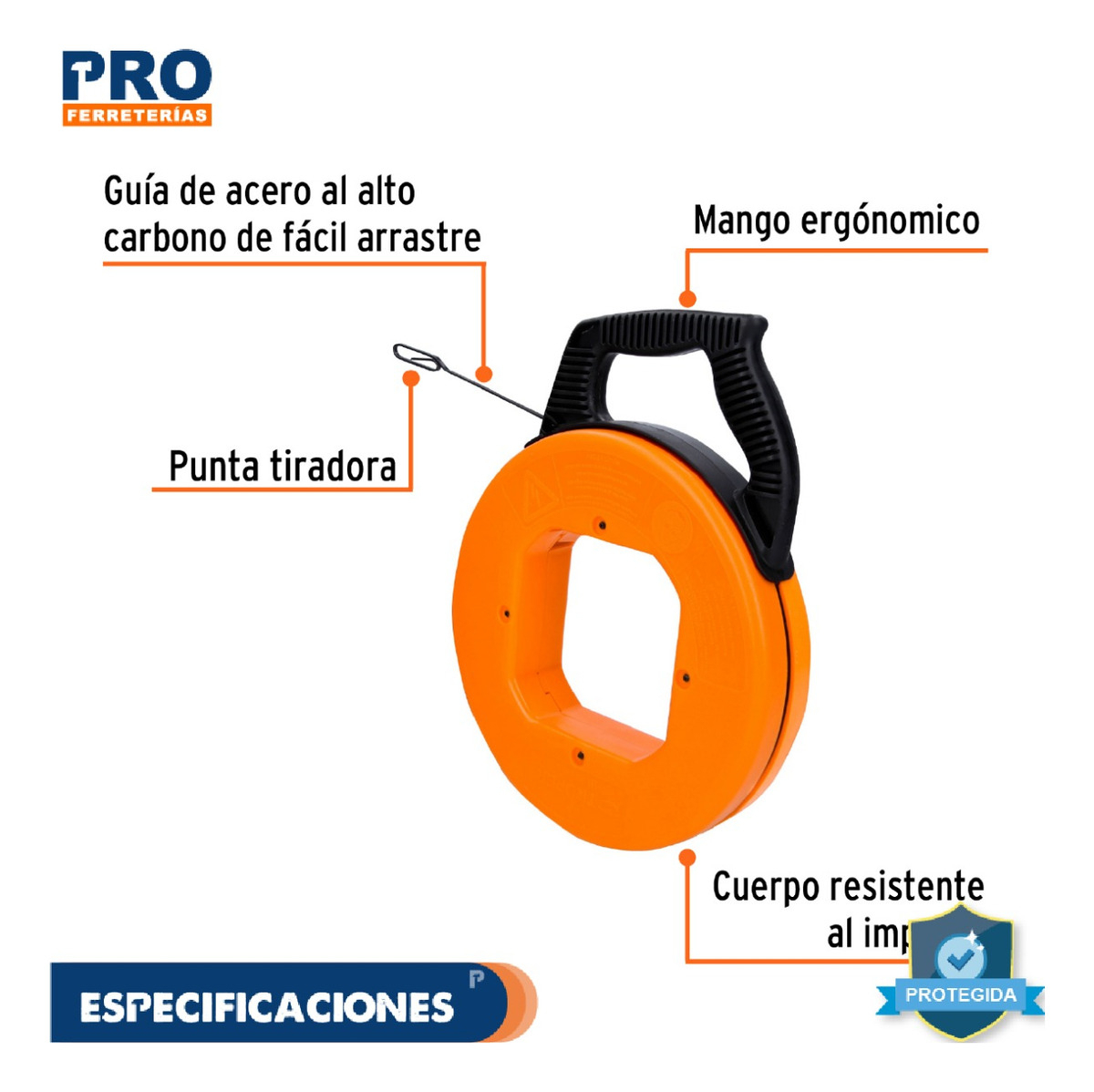 Guía Para Cable, 15 Mts Fabricada En Acero Sk5 - Imagen 4