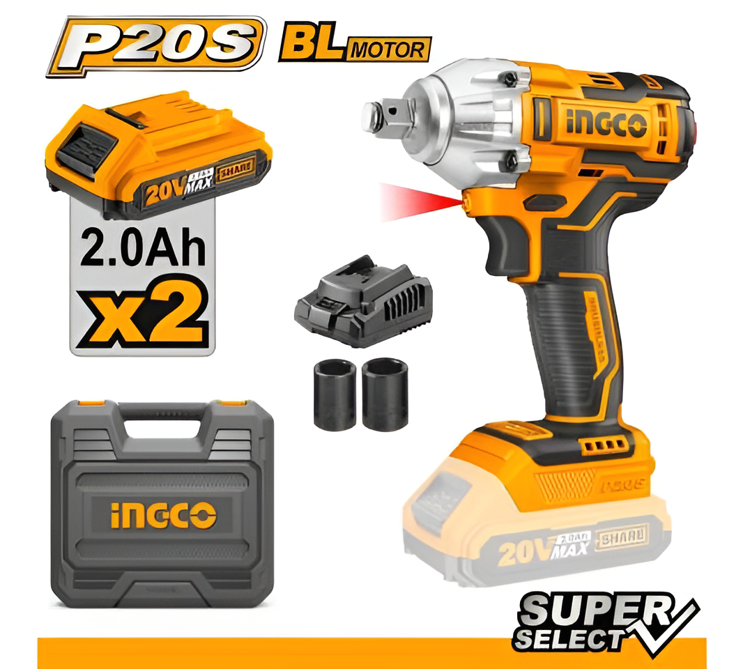 Llave De Impacto 1/2 PuLG Bateria 20v Ingco Ciwli2038 - Imagen 2