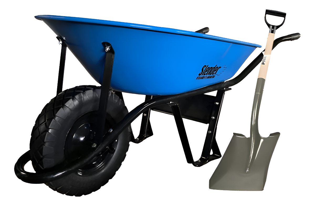 Carretilla Calibrada 70lts Rueda Inflable + Pala De Regalo