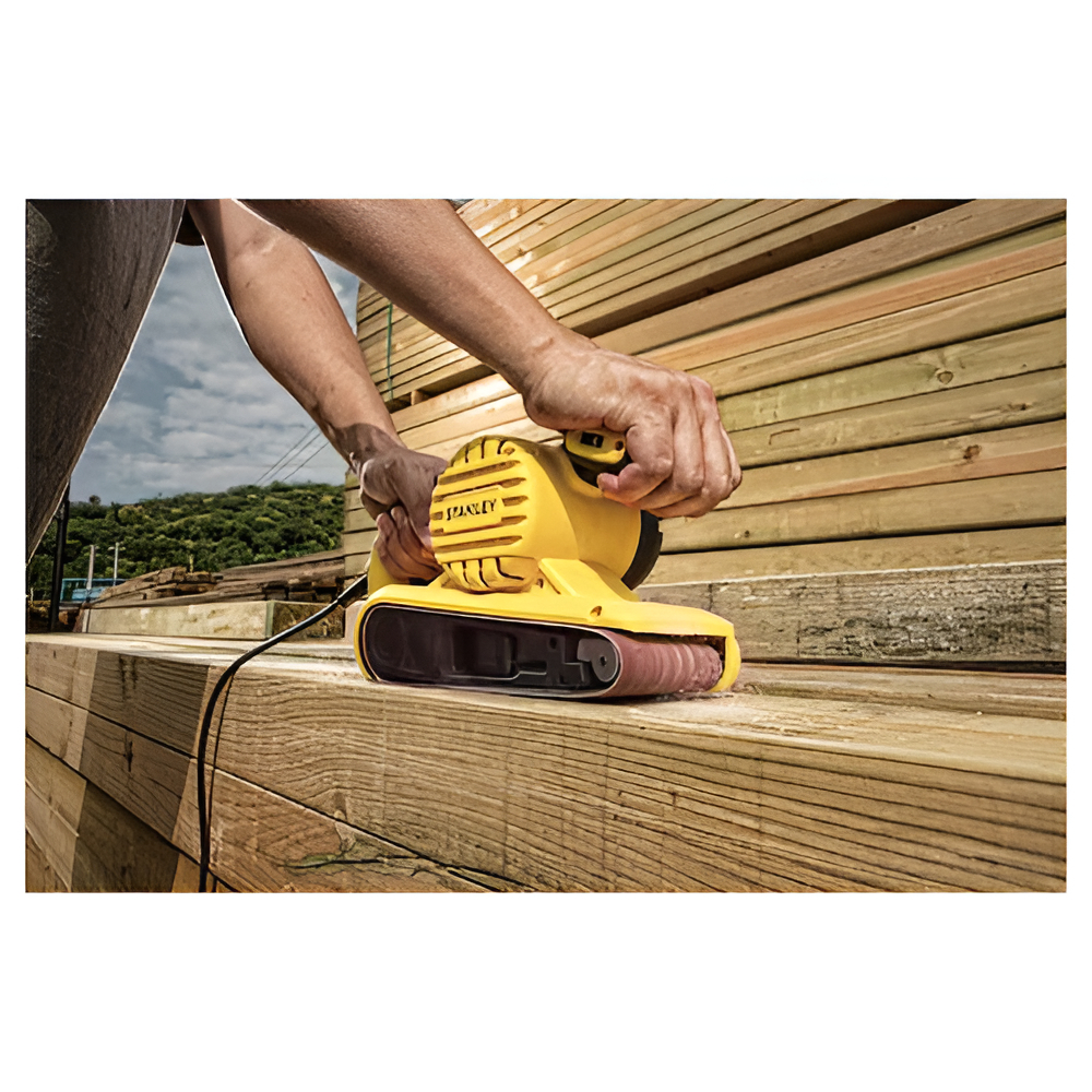 Lijadora De Banda Stanley Sb90 900w 240-380 M/min Color Amarillo - Imagen 5