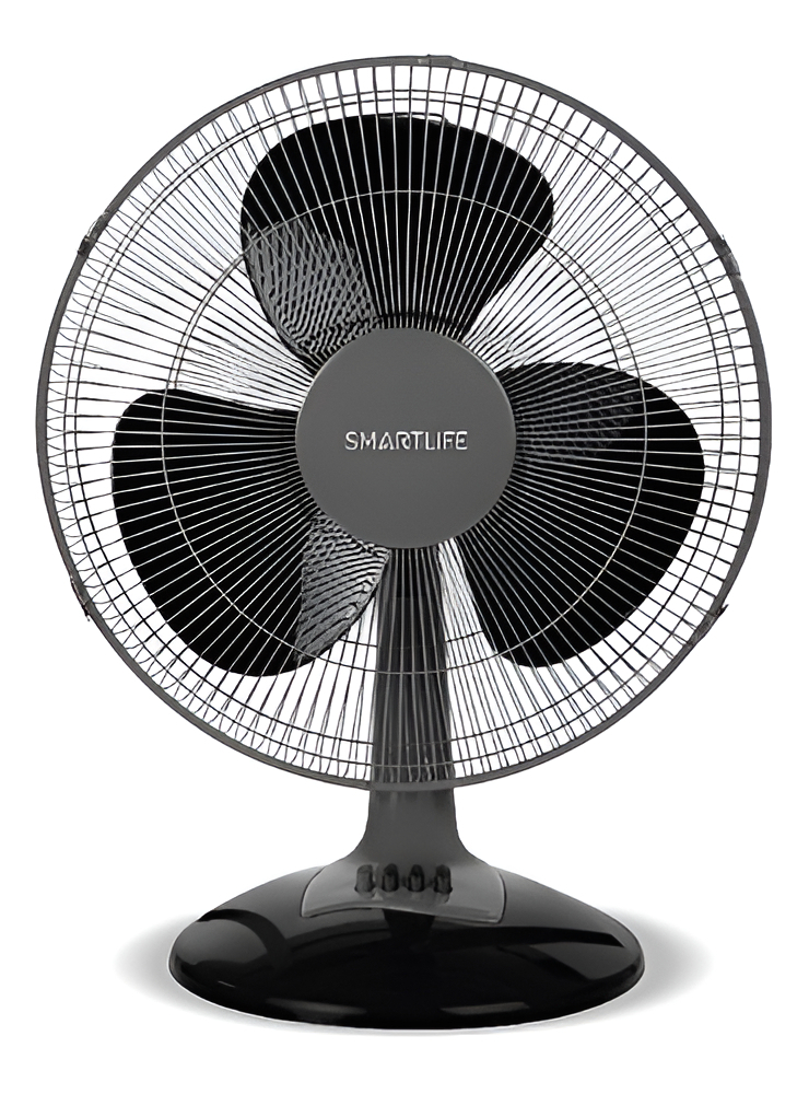 Ventilador De Mesa Smartlife 40cm 3vel 50w Con Oscilación Estructura Negro Aspas Negro Diámetro 40 Cm