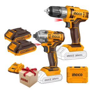 Atornillador Impacto 20v Bl+ Ator. +2 Baterias Ingco Cosli23