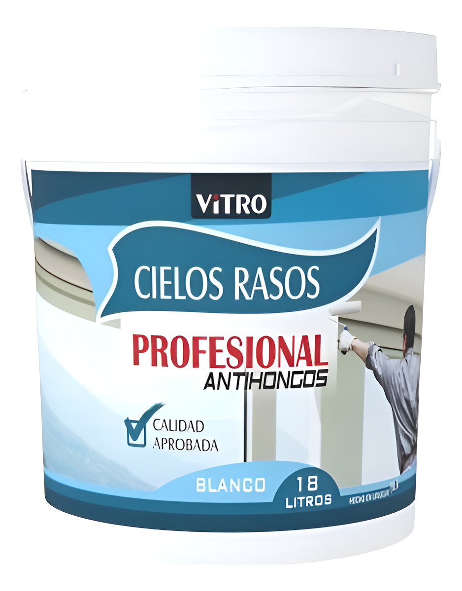 Pintura Látex Antihongos Para Cielos Rasos Vitro 18 Litros