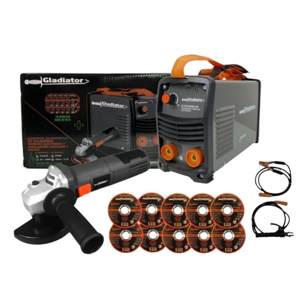 Soldadora 200amp + Amoladora + Máscara Soldar Gladiator Mara - Imagen 6
