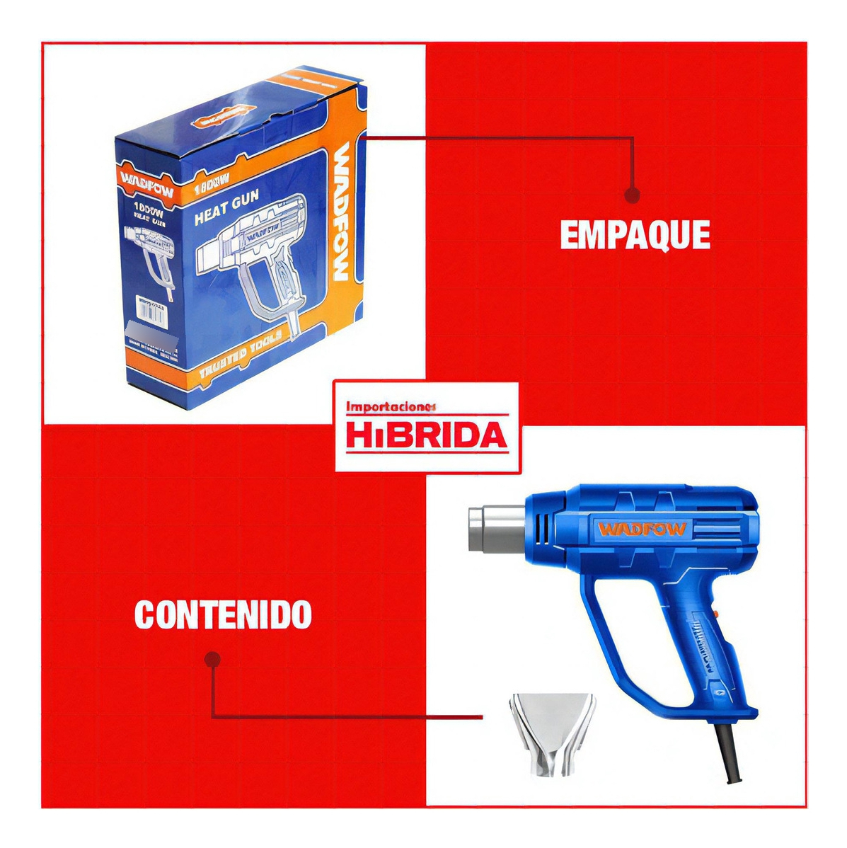 Pistola De Calor 1800w Wadfow - Mara - Imagen 6