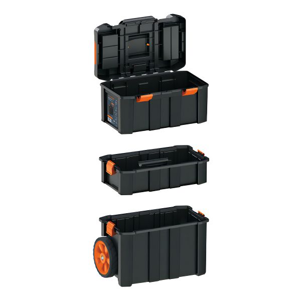 Caja Para Herramientas 19 X25 3 En 1 Desmontable Truper Chp-1925r Color Negro - Imagen 3