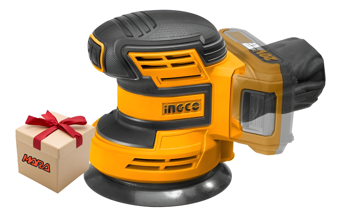 Lijadora Roto Orbital 20v Ingco 125mm Inalámbrica + Regalo !