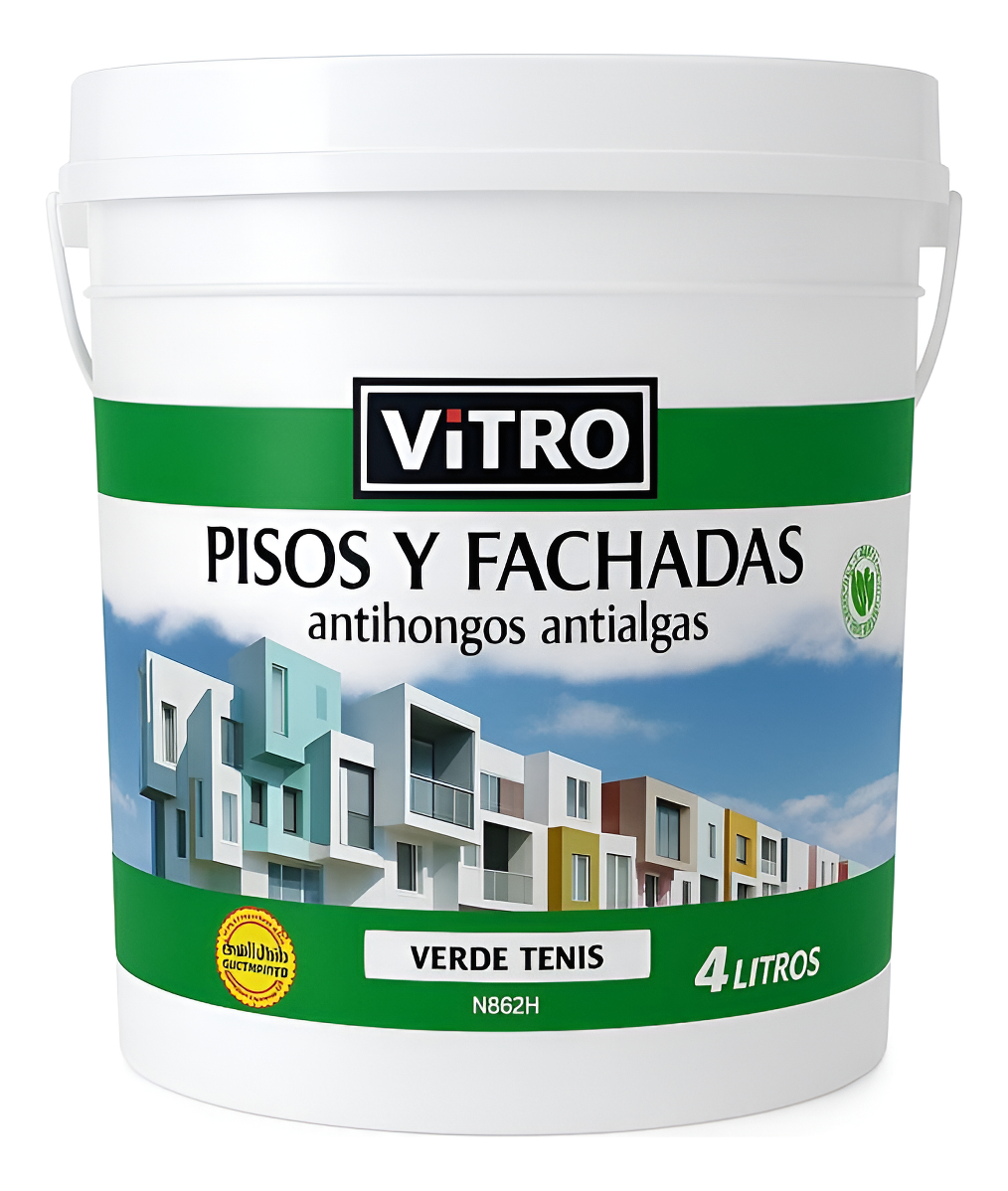 Pintura Para Pisos Y Fachadas 4 Litros Vitro - Imagen 2