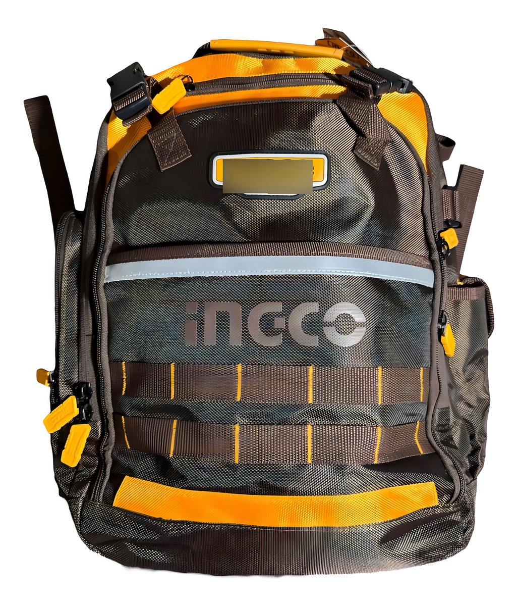 Mochila Para Herramientas Reforzada Ingco Hbp01028 Color Mar Marrón - Imagen 2