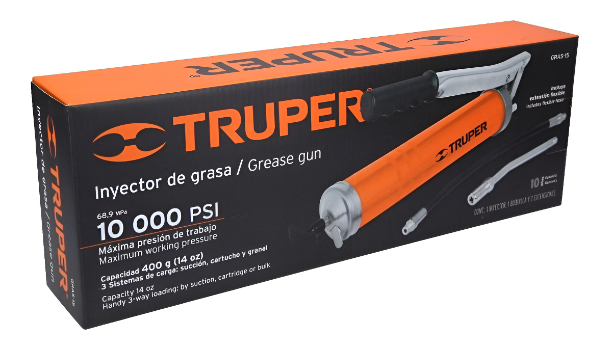 Inyector De Grasa Con 2 Extensiones Truper Gras-15 14861 - Imagen 2