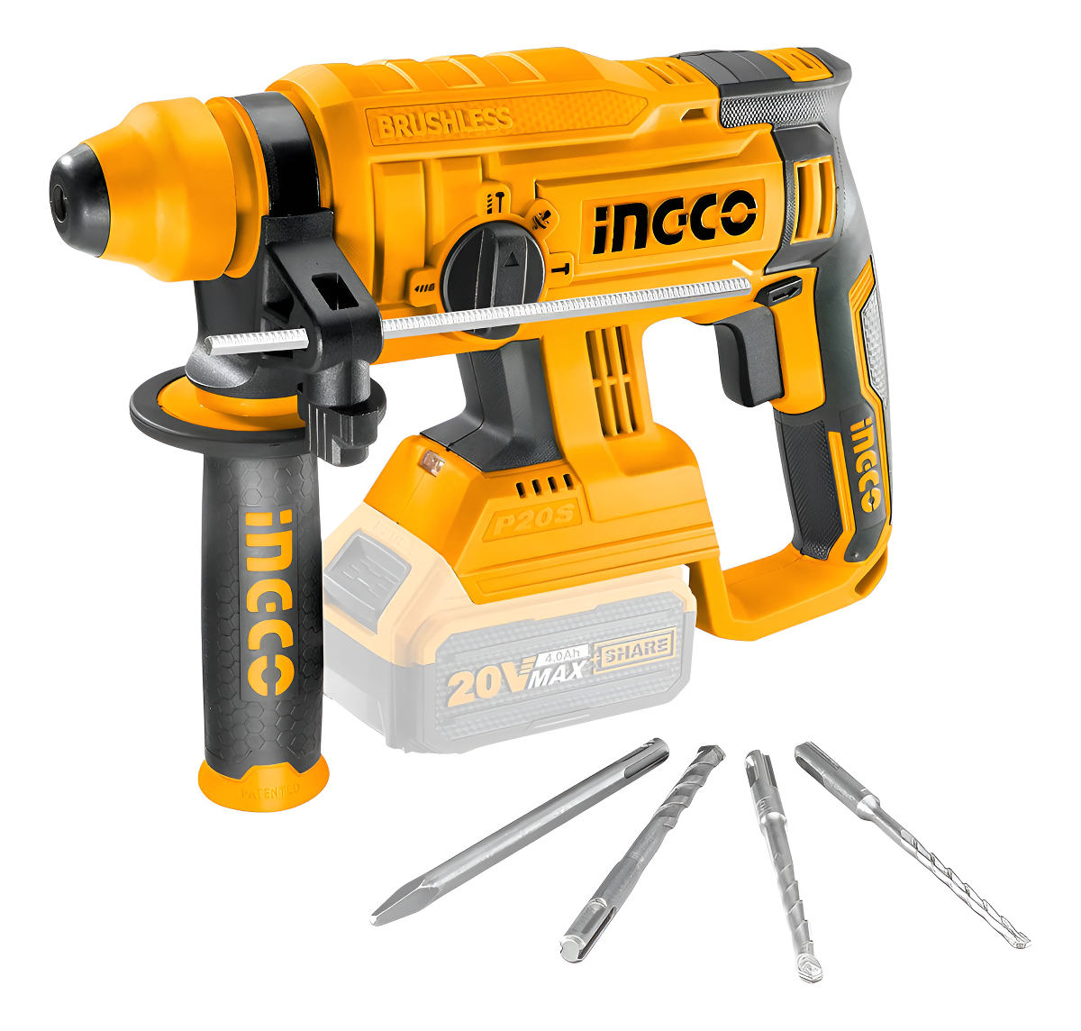 Rotomartillo Inalámbrico Industrial 1.5 J Crhli2201 Color Naranja Claro - Imagen 4