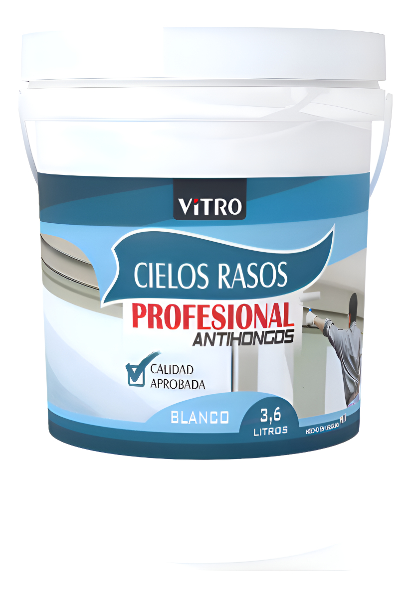 Pintura Látex Antihongos Para Cielos Rasos Vitro 18 Litros