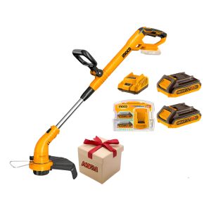 Bordeadora Con 2 Bat 20v 2ah + 1 Cargador Ingco + Regalo !