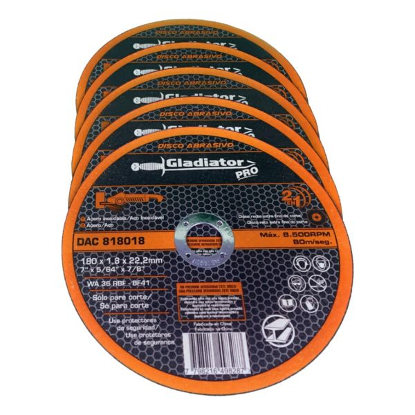 Amoladora Eléctrica 7 -aa518/220plus Con 5 Discos + Regalo - Imagen 5