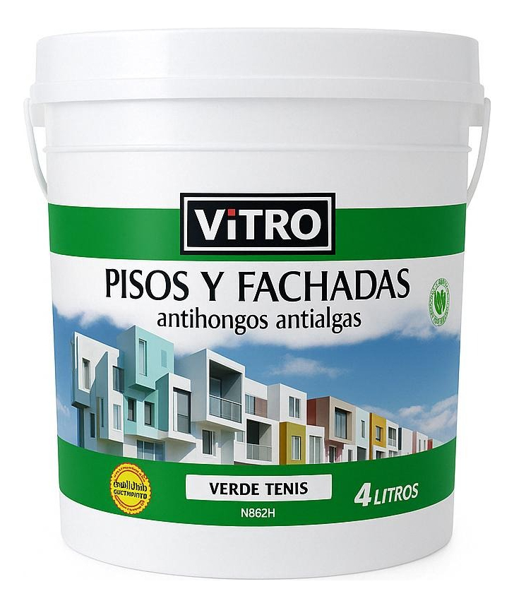 Pintura Para Pisos Y Fachadas 4 Litros Vitro