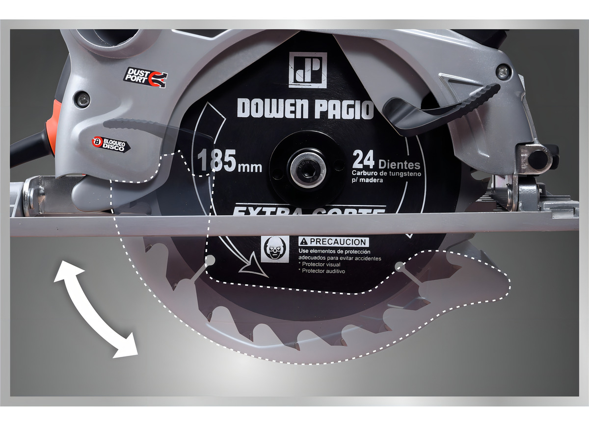 Sierra Circular 185mm Guia Láser 1500w Dowen Pagio 9993624.1 - Imagen 5