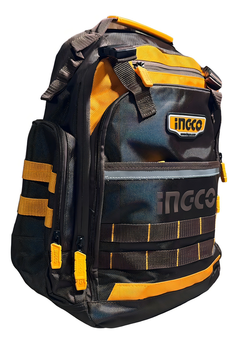 Mochila Para Herramientas Reforzada Ingco Hbp01028 Color Mar Marrón - Imagen 3