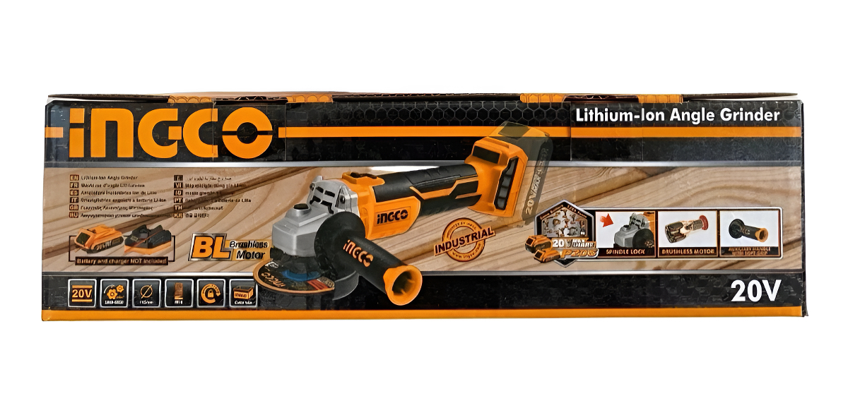 Amoladora A Bateria Ps20 Sin Carbones Ingco Color Anaranjado Y Negro Frecuencia 50hz/60hz - Imagen 9
