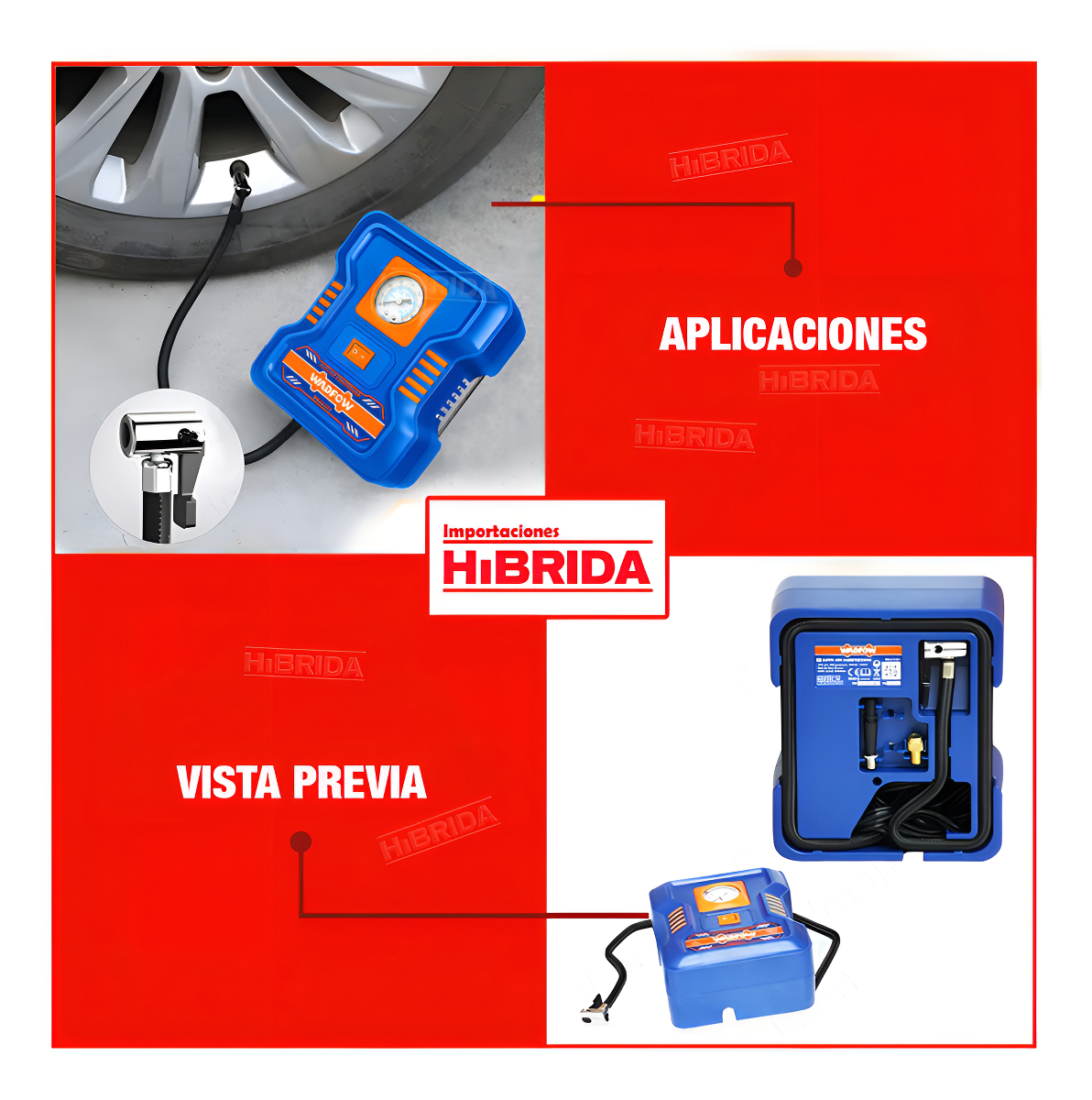 Compresor P Auto Wadfow Color Azul - Imagen 4