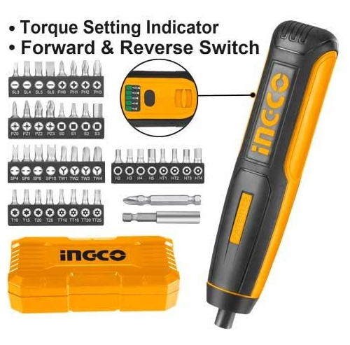 Atornillador Go A Batería 4v Ingco Csdli0403 Mara + Regalo ! - Imagen 4