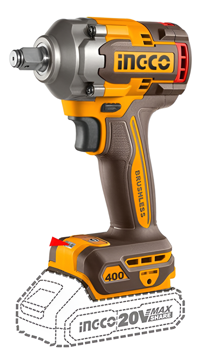 Llave De Impacto A Bateria 400nm 20 V S/bat Ni Cargador