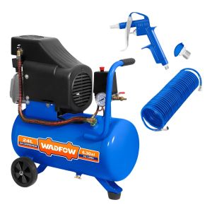 Compresor 24 Lt 2hp Wadfow Wap3a24 + Pistola 16mm Sopletear!