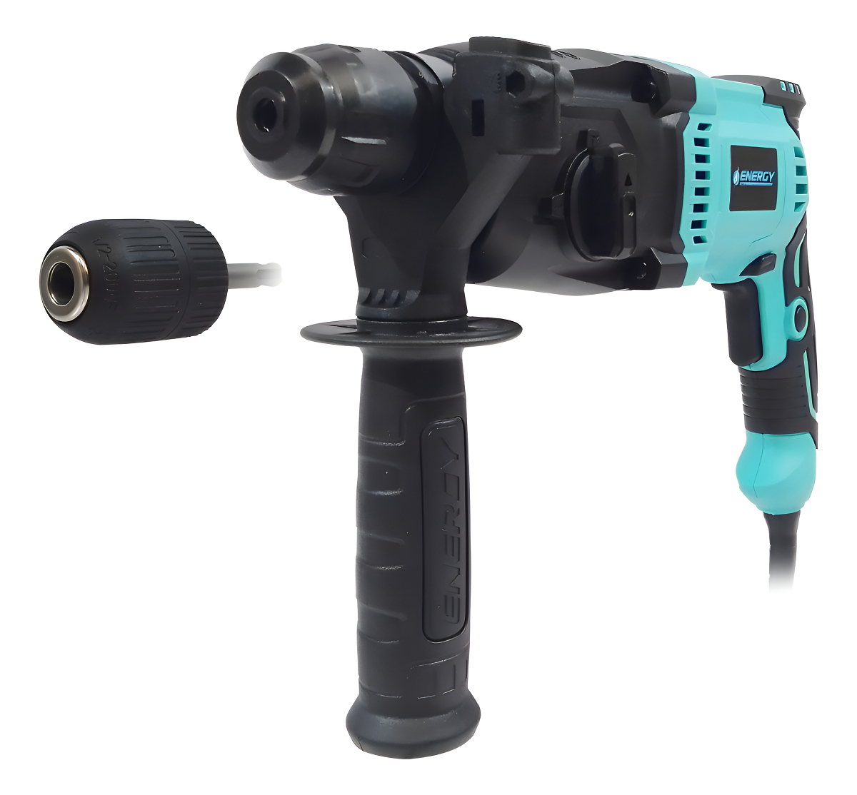 Rotomartillo 800 Watts 24mm 2.5jules Energy Rh24m/220 Color Celeste Frecuencia 50-60hz