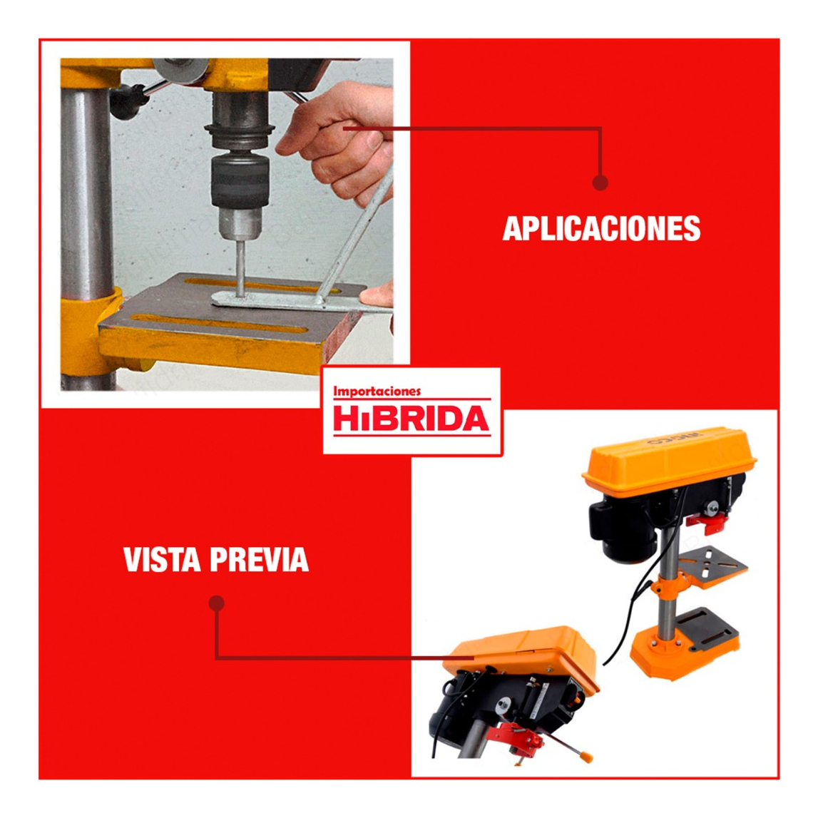 Taladro De Banco 350w -13mm - Ingco - Color Amarillo - Imagen 9