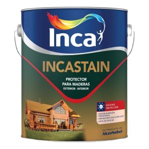 Pintura Protector De Madera Inca Incastain 4lts Acabado Satinado Color Lapacho