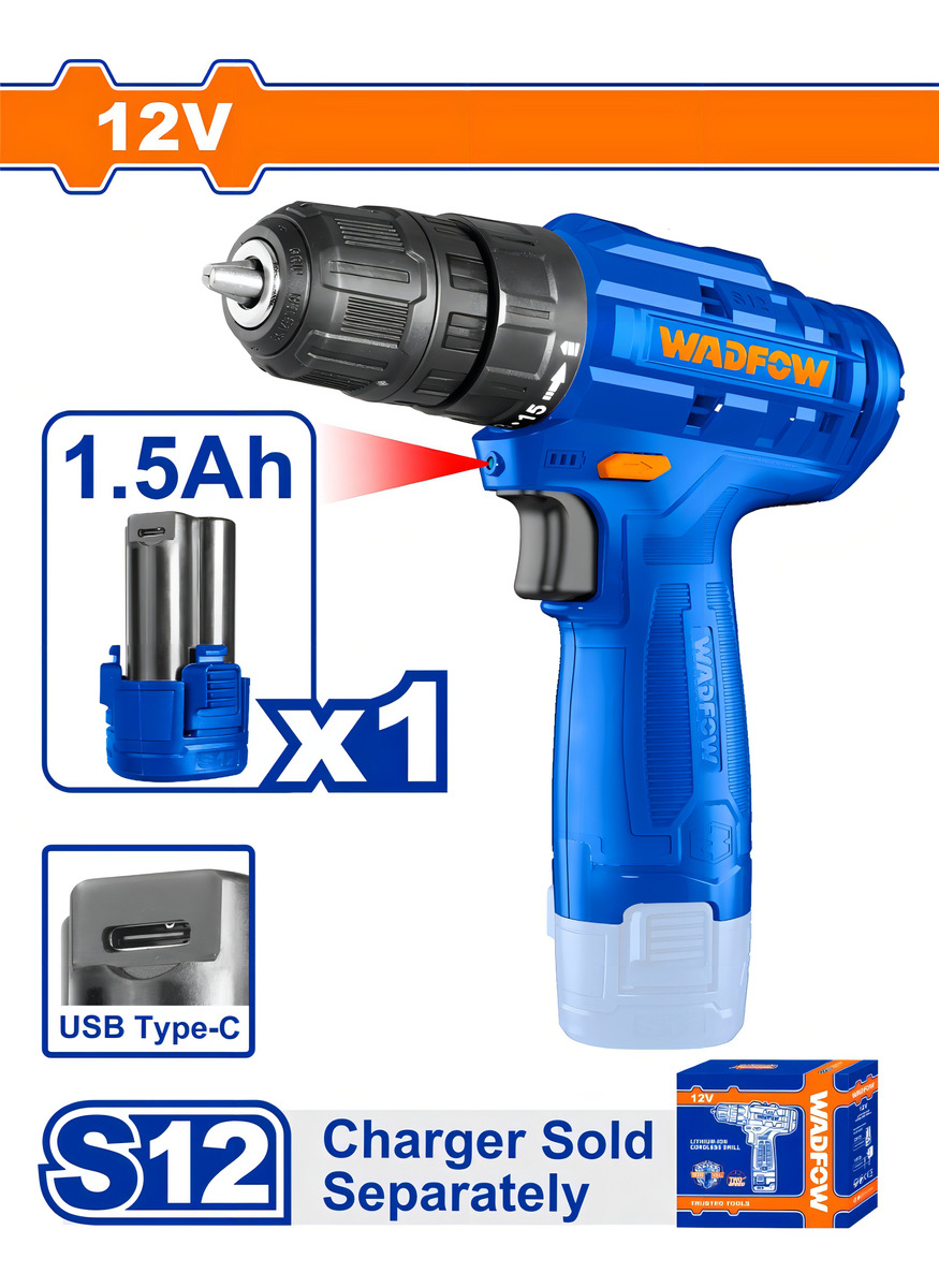 Atornillador Wadfow Wcds511 *ub* Color Azul Frecuencia 50-60