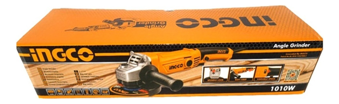 Amoladora Angular 4 1/2 1010w Ingco Ag10108 *ub* Color Anaranjado Frecuencia 50hz - Imagen 5