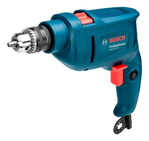 Taladro Percutor Atornillador Eléctrico De 10mm Bosch Gsb 450 450w + 0 Baterías De 0mah + Accesorio Con Caja De Cartón 50hz - Imagen 2
