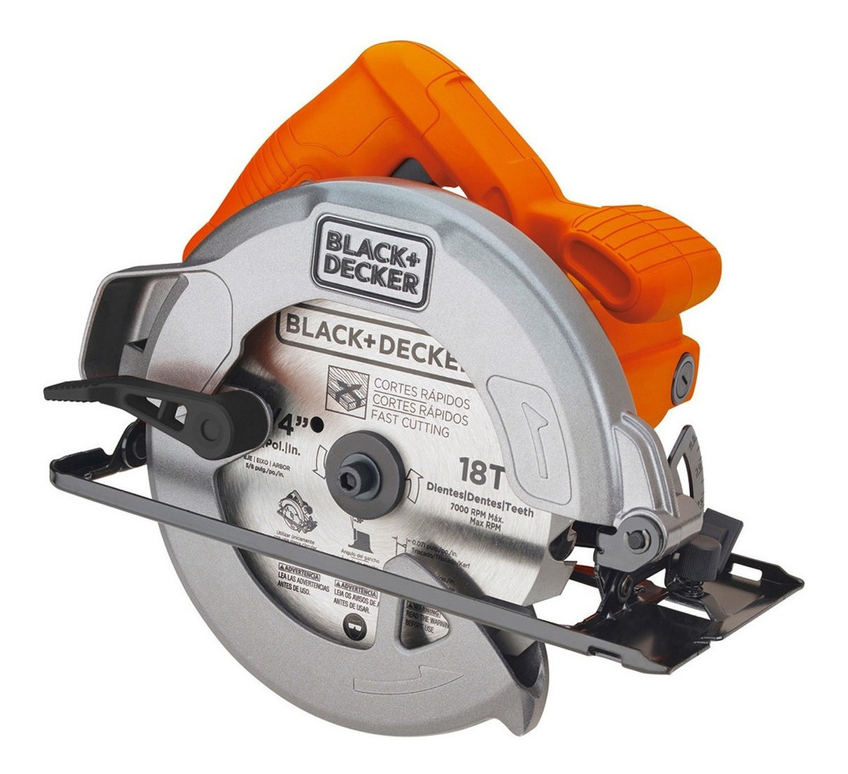 Sierra Circular Eléctrica Black+decker Cs1004 184mm 1.4kw Naranja 50hz/60hz