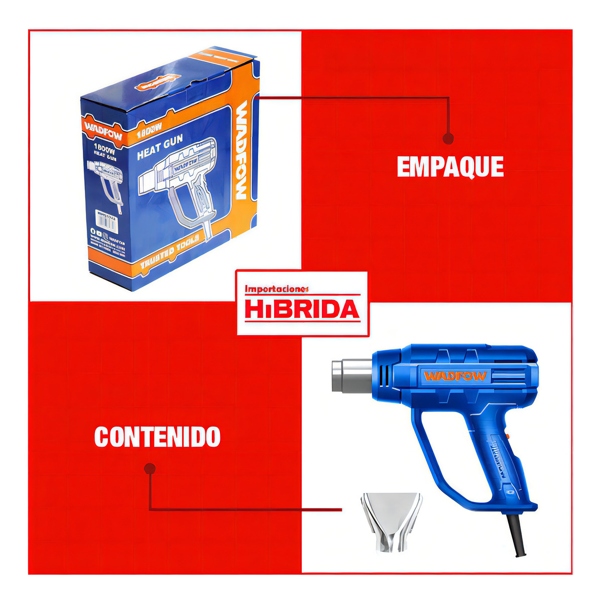 Pistola De Calor 1800w Wadfow Whg1514 Azul - Imagen 7