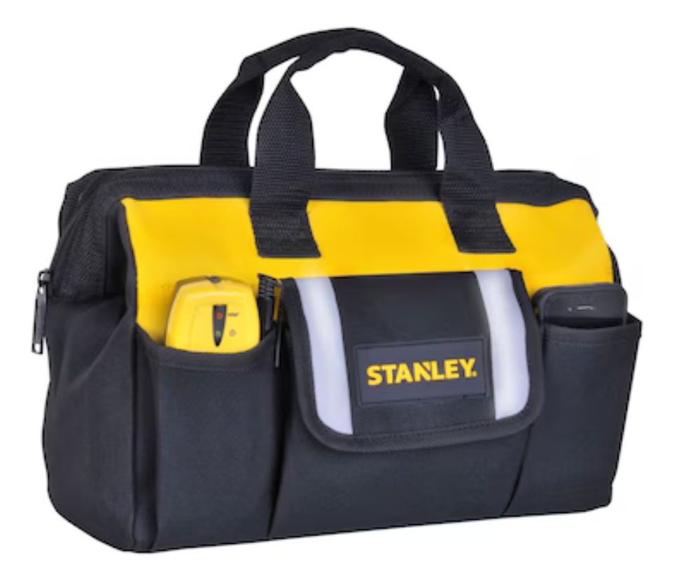 Stanley Stst512114 - Bolsa Para Herramientas (12 Bolsillos), Color Negro Y Amarillo - Imagen 3