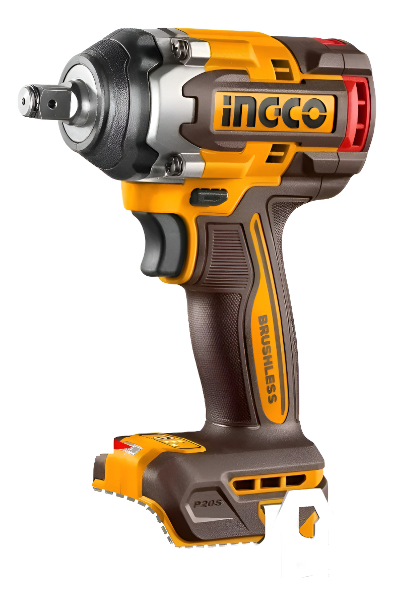 Llave De Impacto Ingco, 500nm, Solo Llave, Sin Bateria Color Amarillo Frecuencia 50hz/60hz