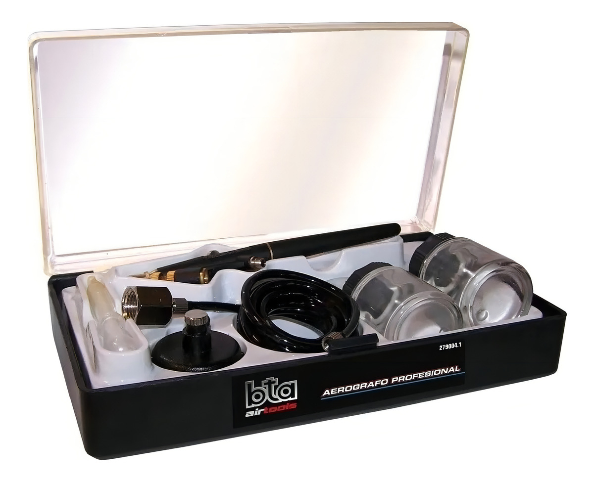 Aerógrafo Bta Tools 279004-1 Con Manguera Depósito 0.02l Pintura Acrílica - Imagen 3